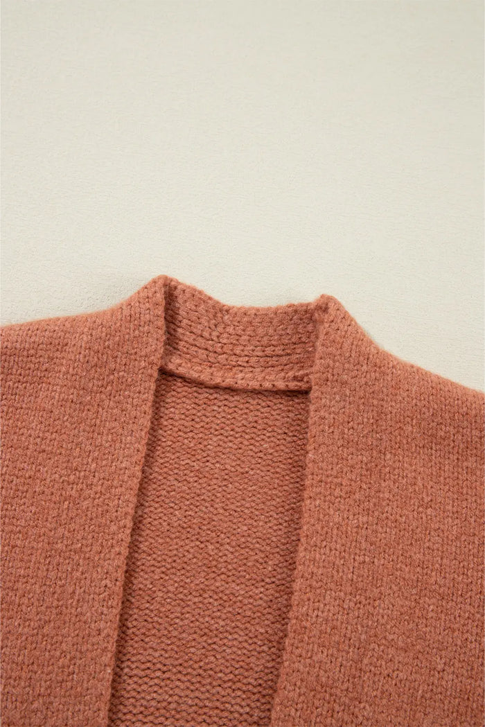 Shop Light French Beige Drop Shoulder Open Front Cropped Cardigan at eAura