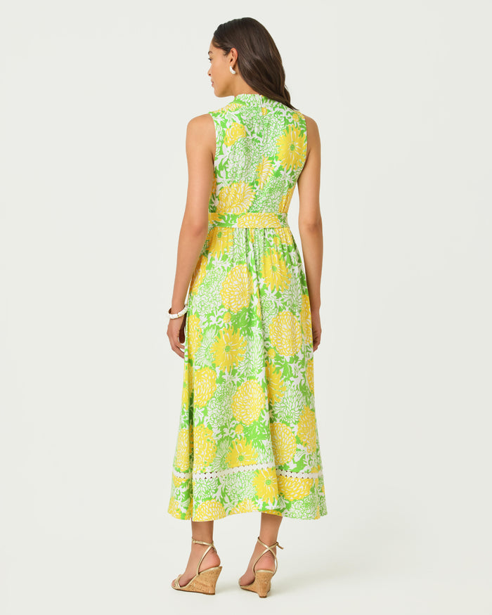 Lilly Pulitzer Colman Midi Dress - Crocodile Green Mumbo Jumbo