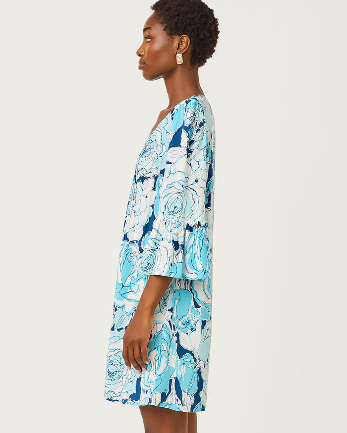 Lilly Pulitzer Danika 3/4 Sleeve Tunic - Capri Blue Rosanna