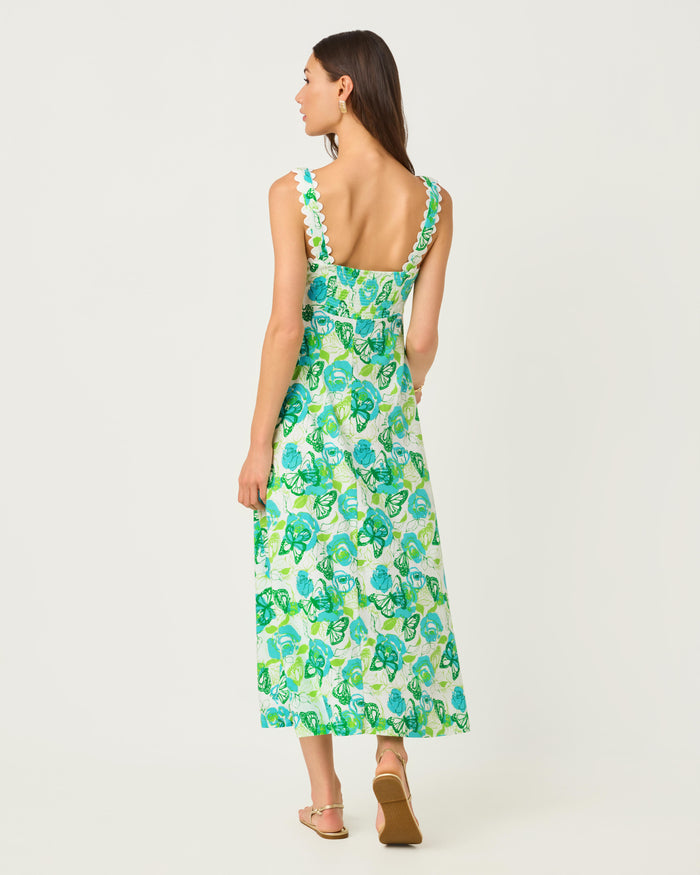 Lilly Pulitzer Dwyer Midi Dress - Resort White Monarch Rose