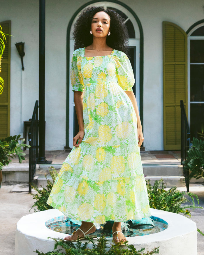 Lilly Pulitzer Hadly Short Sleeve Dress - Crocodile Green Mumbo Jumbo