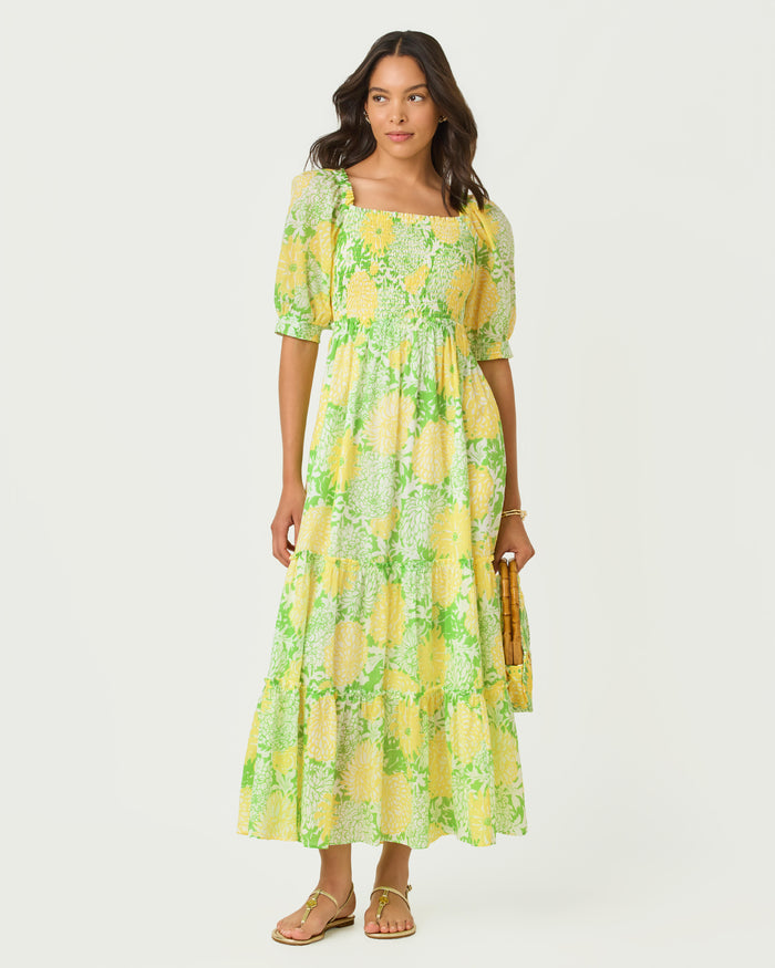 Lilly Pulitzer Hadly Short Sleeve Dress - Crocodile Green Mumbo Jumbo