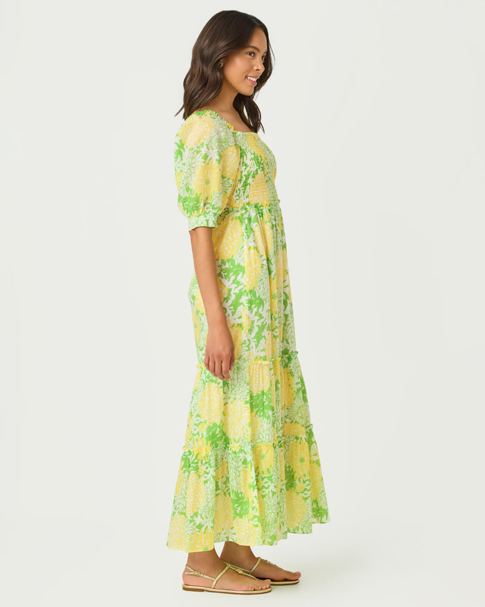 Lilly Pulitzer Hadly Short Sleeve Dress - Crocodile Green Mumbo Jumbo