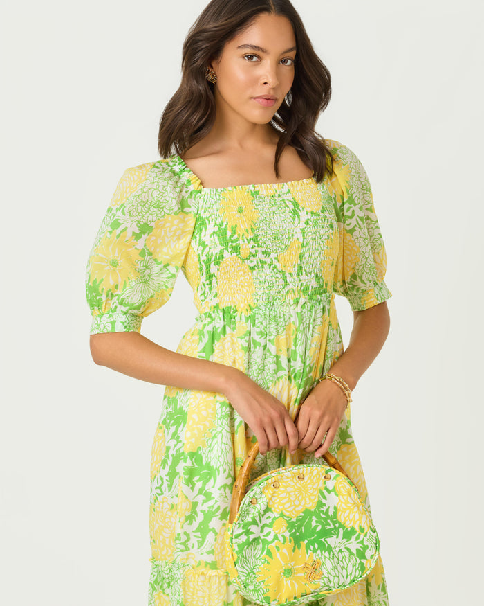 Lilly Pulitzer Hadly Short Sleeve Dress - Crocodile Green Mumbo Jumbo