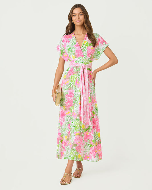 Lilly Pulitzer Keenan Maxi Dress - Resort White Mum Patch