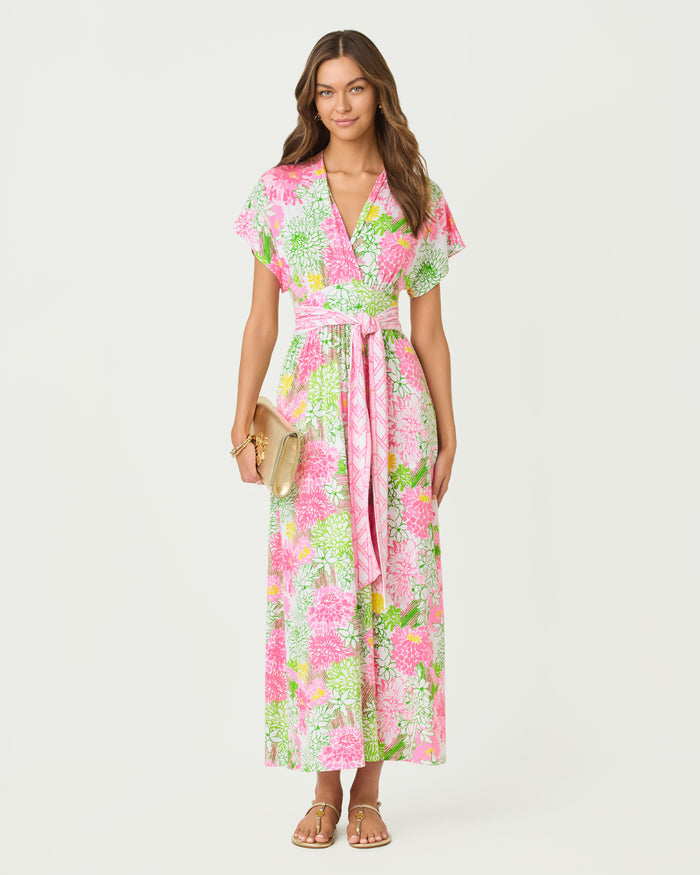 Lilly Pulitzer Keenan Maxi Dress - Resort White Mum Patch