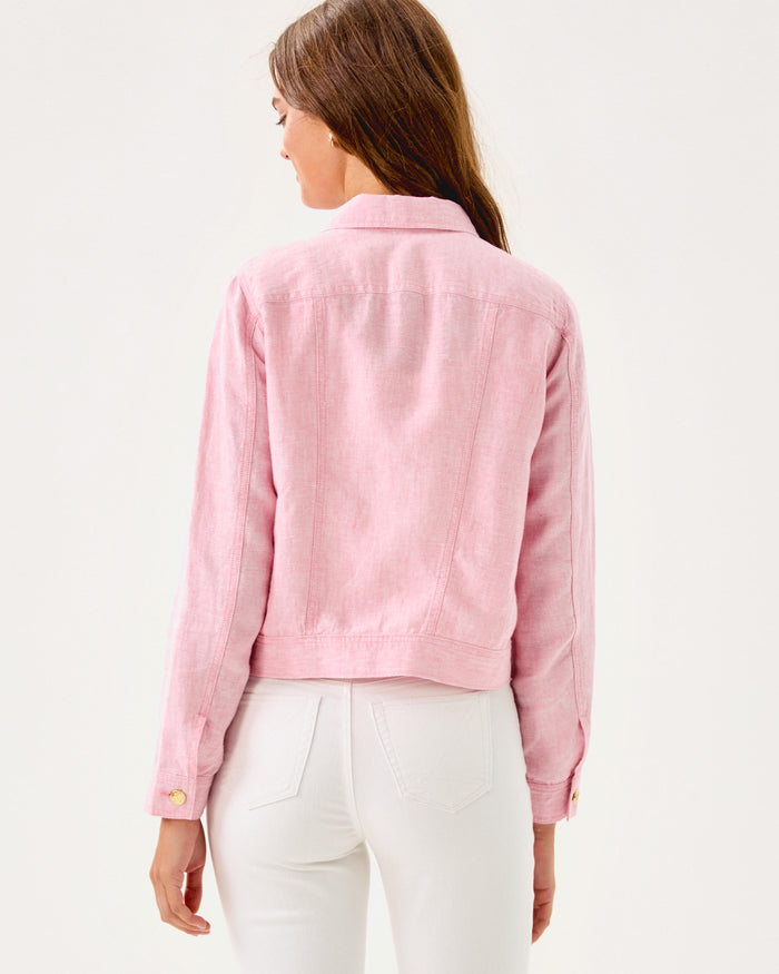 Lilly Pulitzer Seaspray Linen Jacket - Shell Pink
