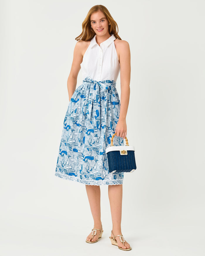 Lily Pulitzer Mauritzia Midi Shirt Dress - Nassau Blue Thar She Blows