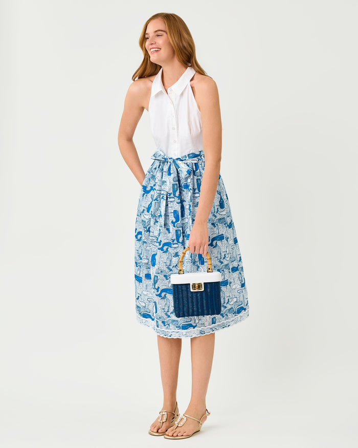 Lily Pulitzer Mauritzia Midi Shirt Dress - Nassau Blue Thar She Blows