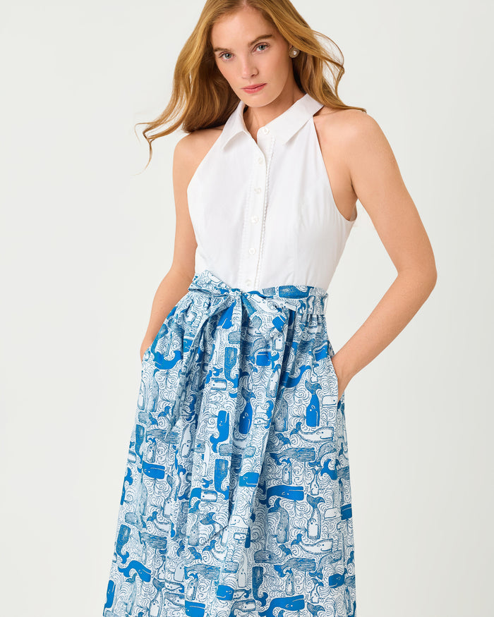 Lily Pulitzer Mauritzia Midi Shirt Dress - Nassau Blue Thar She Blows