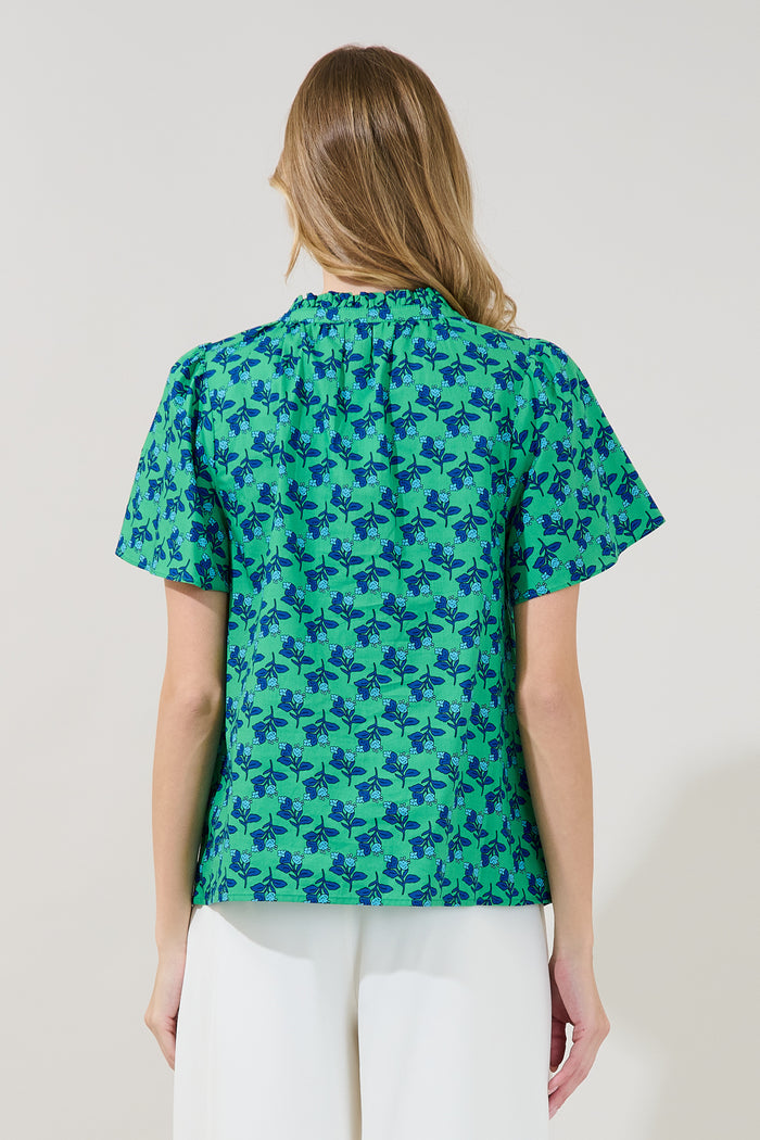 Lily Ruffle Blouse Floral