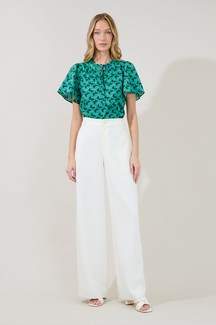Lily Ruffle Blouse Floral