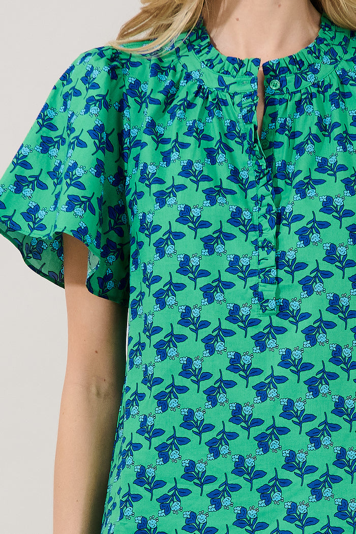 Lily Ruffle Blouse Floral