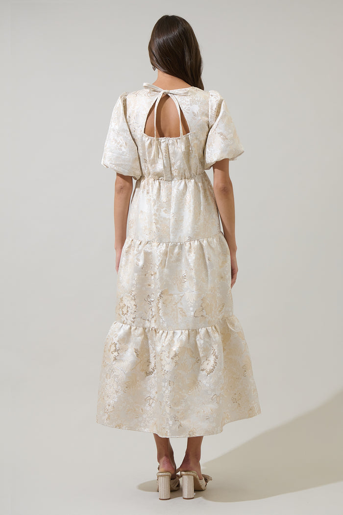 Lola Jacquard Eulalia Tiered Maxi Dress