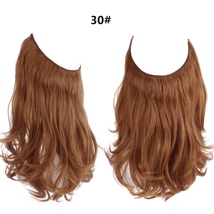 Long Curly Fish Line Wig – Heat-Resistant Fiber