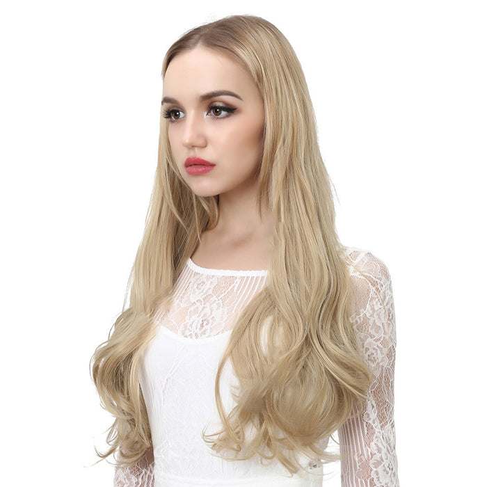 Long Curly Fish Line Wig – Heat-Resistant Fiber