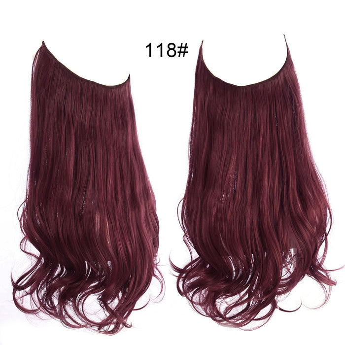 Long Curly Fish Line Wig – Heat-Resistant Fiber