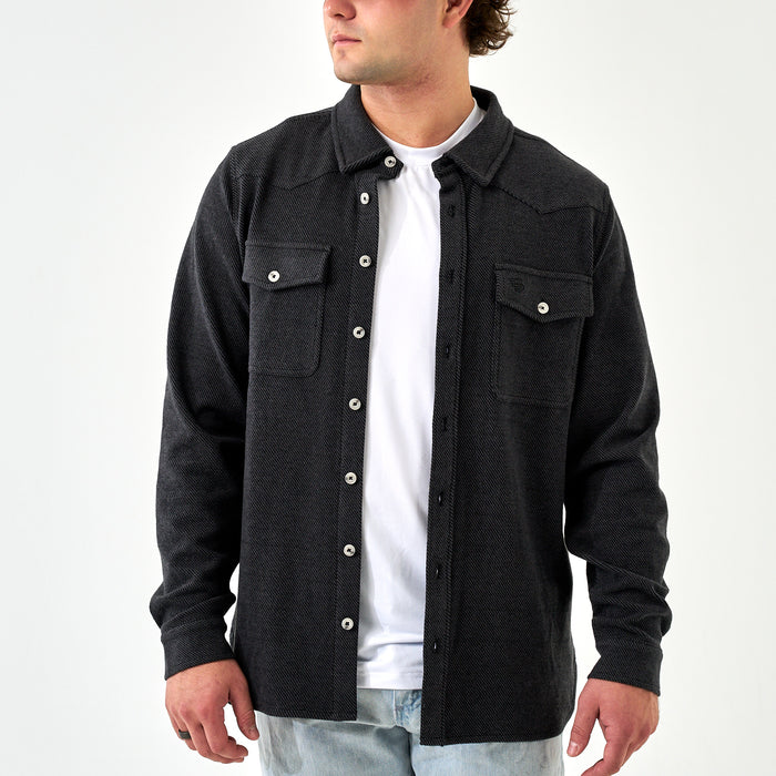 Long Sleeve -  Austin Shirt - Heather Black
