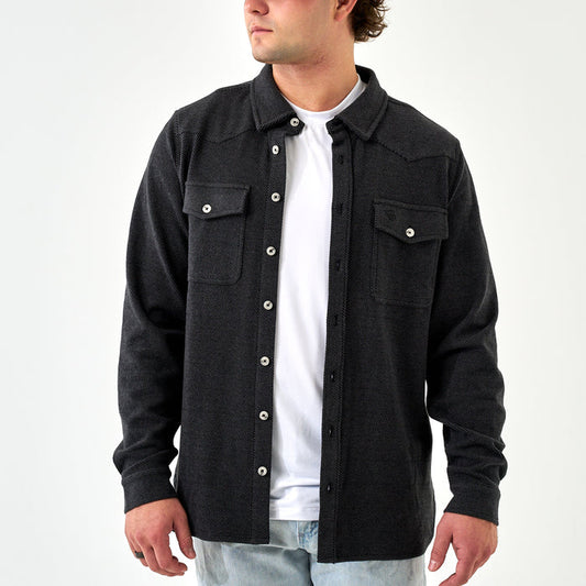 Long Sleeve -  Austin Shirt - Heather Black