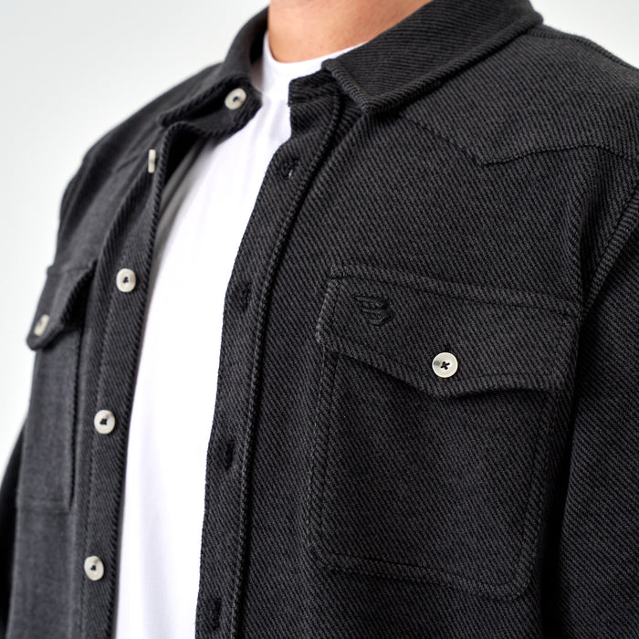 Long Sleeve -  Austin Shirt - Heather Black