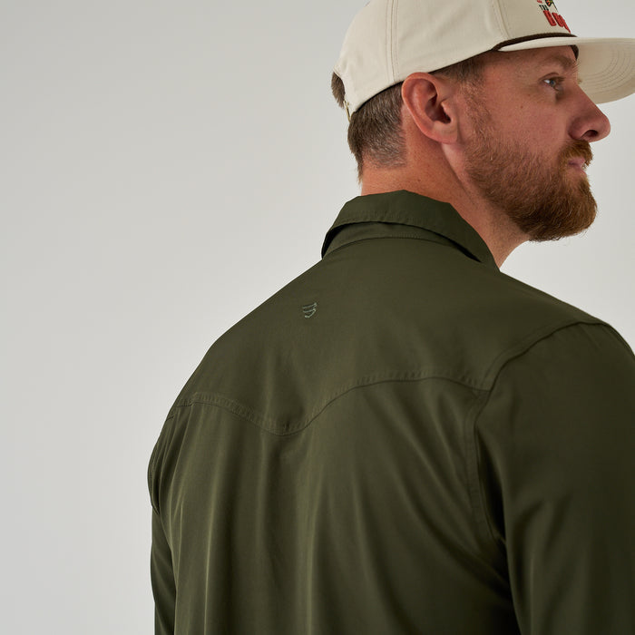 Long Sleeve - Performance Western Shirt - Mallard Green