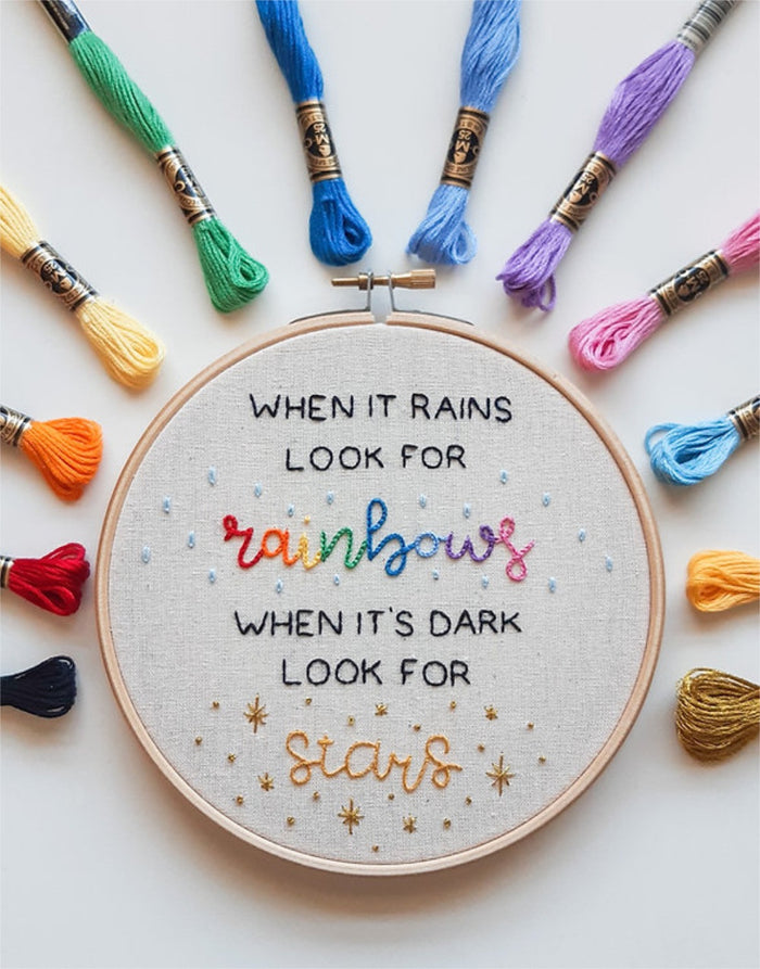 Look for Rainbows Embroidery Kit, EmBeaRoidery