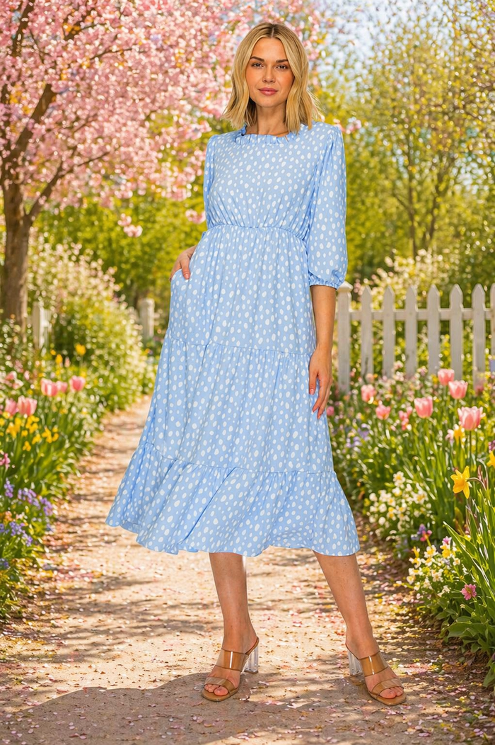 Lucy-Spotted Dress-2 Colors FINAL SALE