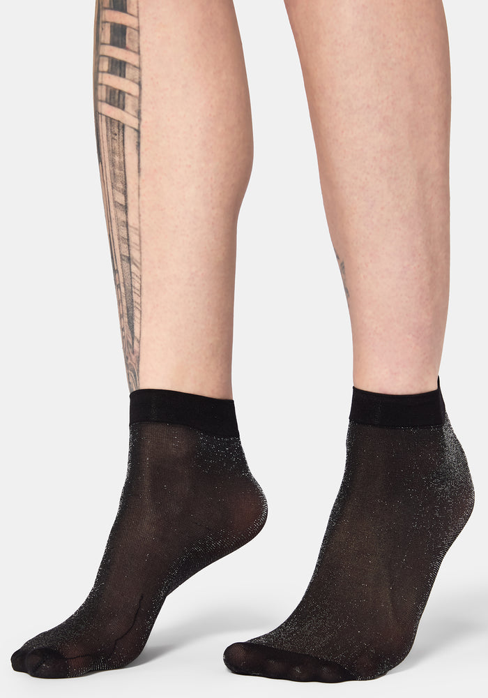 Lumor Metallic Sheer Socks