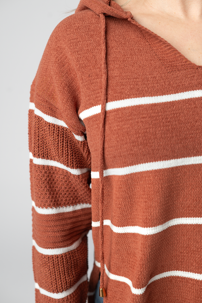 Maddie Striped Hoodie - Pumpkin Spice by Michelle Mae