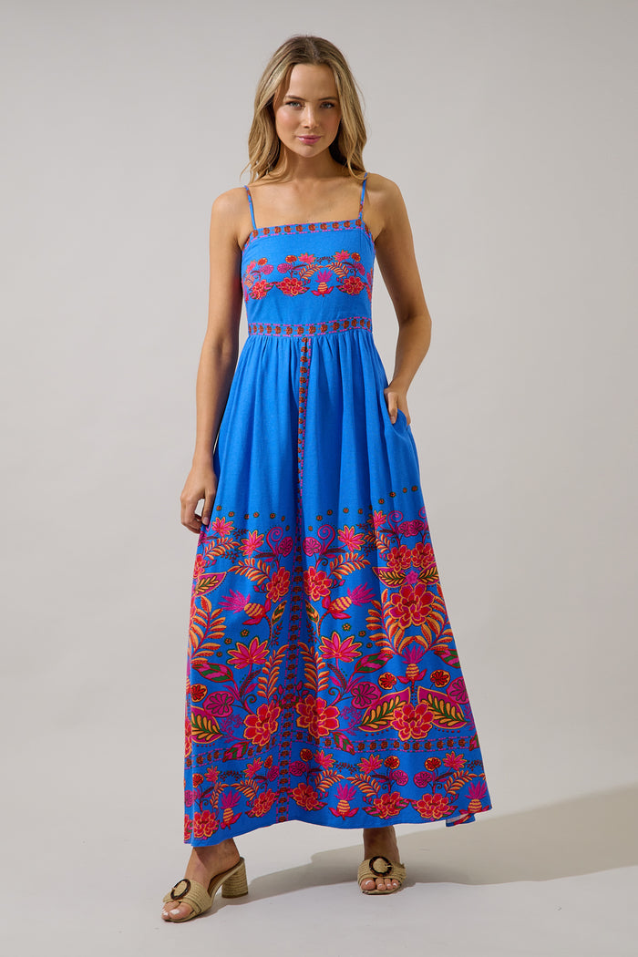 Maline Linen Maxi Dress Keizer Floral