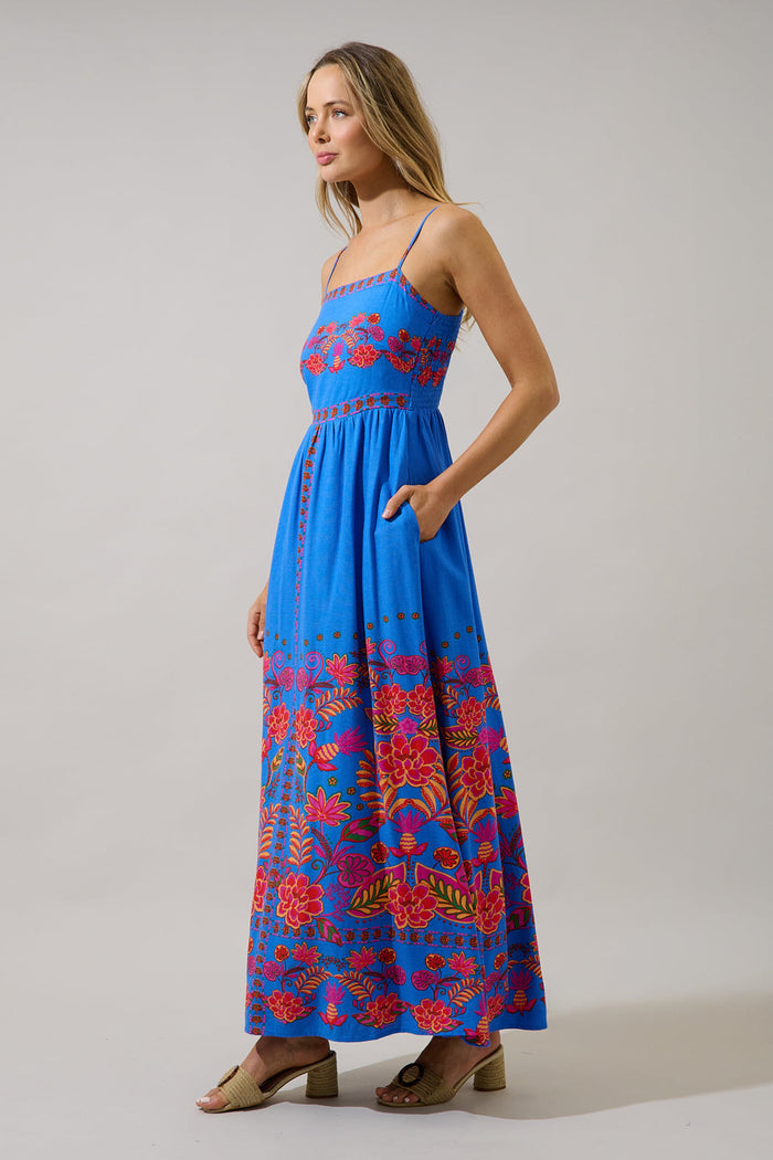 Maline Linen Maxi Dress Keizer Floral