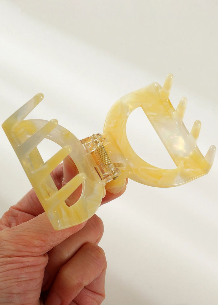 Marbled Yellow Large Claw Clip
