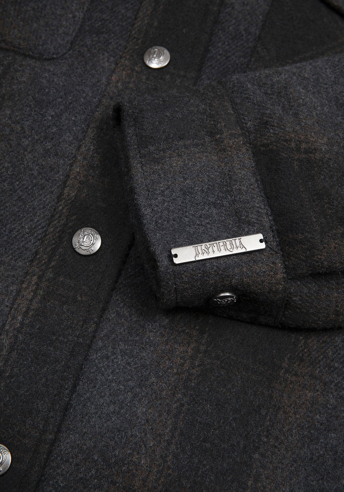 Marceline Hooded Pocket Check Shacket