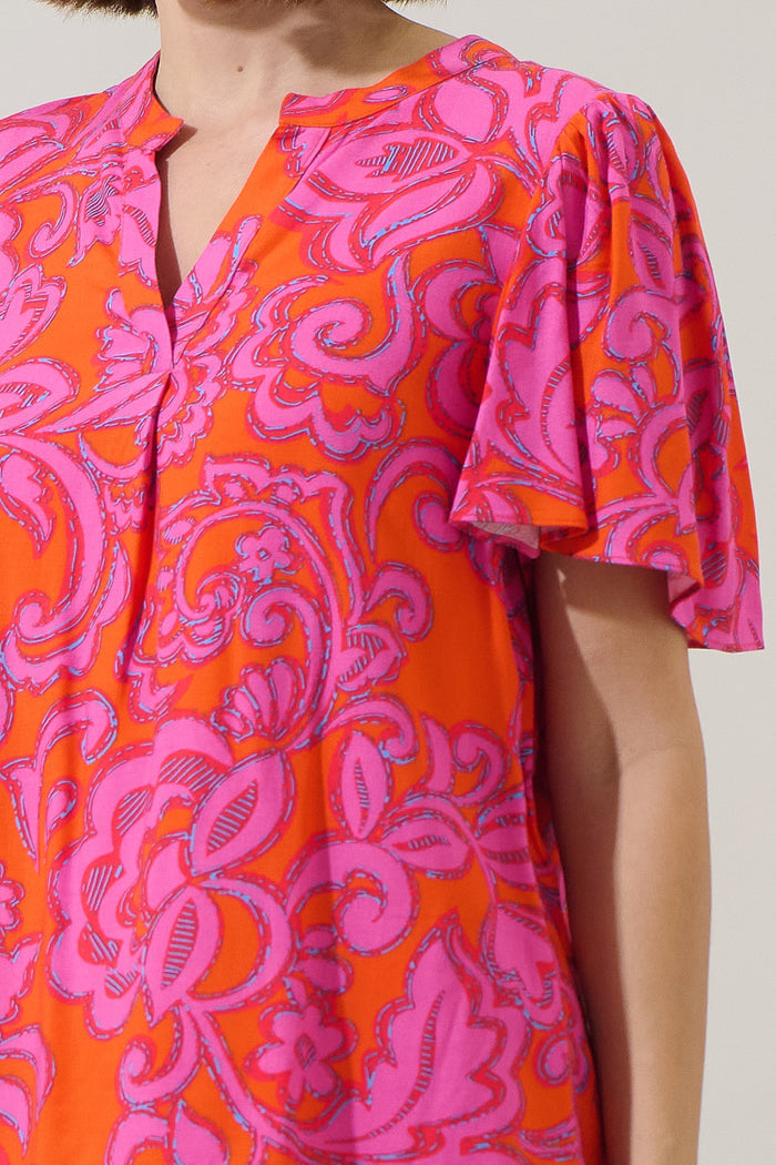 Marinda Floral Mivie Pleated Top