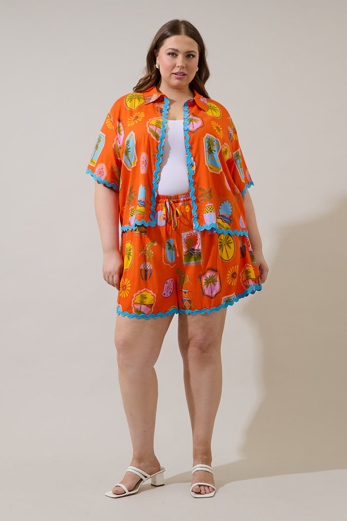 Maury Postcard Marnie Button Up Shirt Curve
