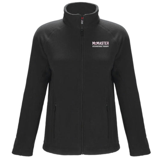 McMaster OT MicroFibre Fleece Full-zip (Black only | Embroidered Logo) - Optional Arm Emrbr.