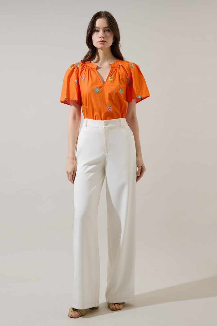 Mely Puff Sleeve Top Denvie Floral