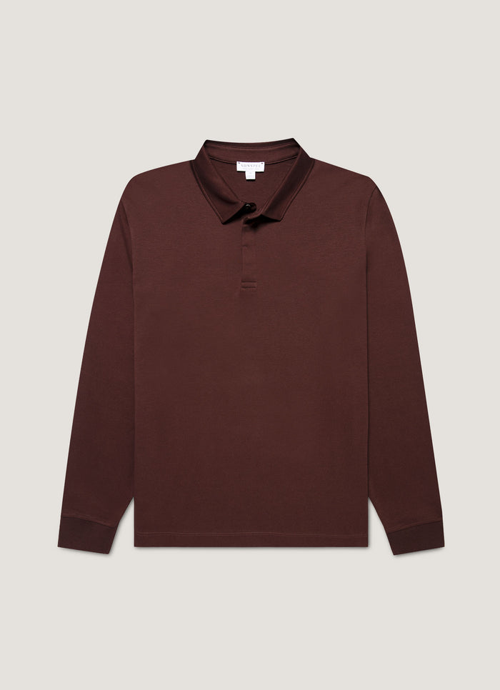 Men's Heavyweight Rugby Polo Shirt in Bakelite