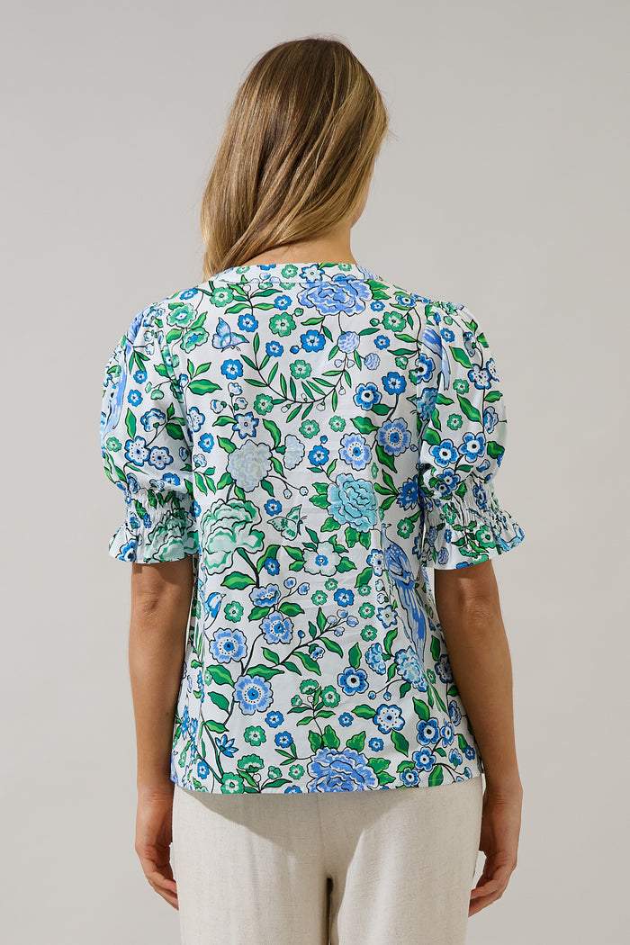 Merryn Split Neck Top Gianne Floral