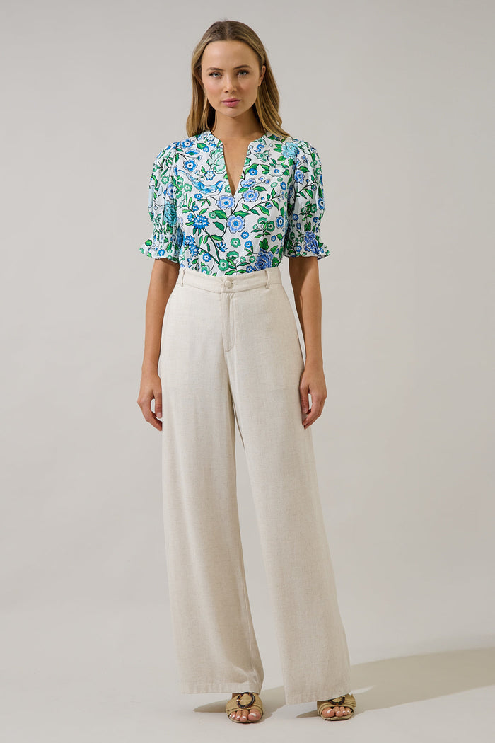 Merryn Split Neck Top Gianne Floral