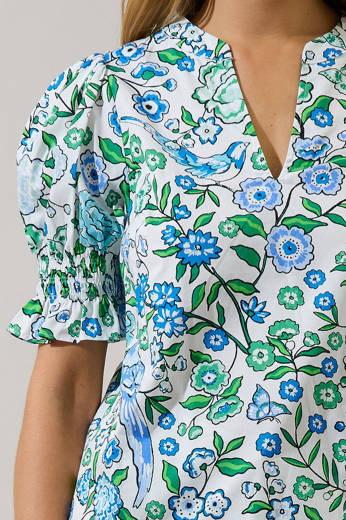 Merryn Split Neck Top Gianne Floral