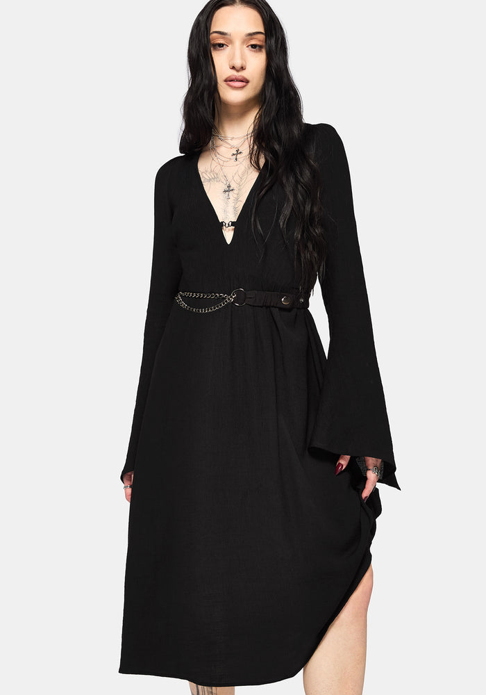 Millicent Chain Front Midi Dress