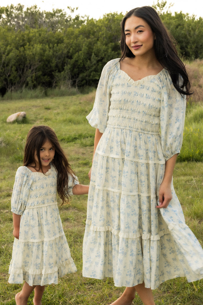Mini Roselyn Dress in Ivory Porcelain Fleur-6