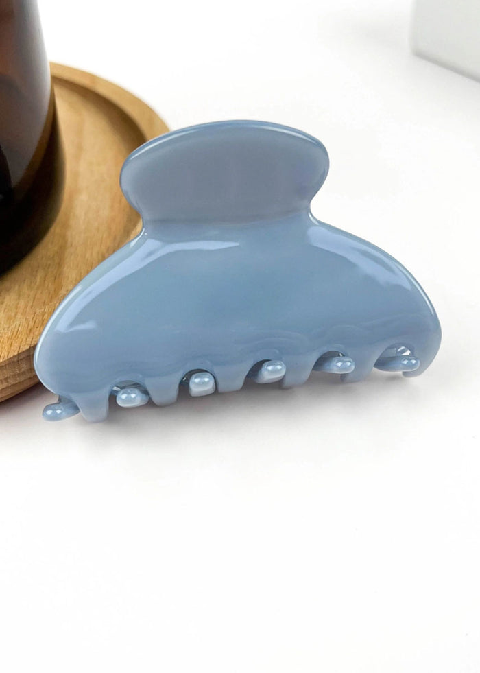Mini Semi-Circle Claw Clip - Blue
