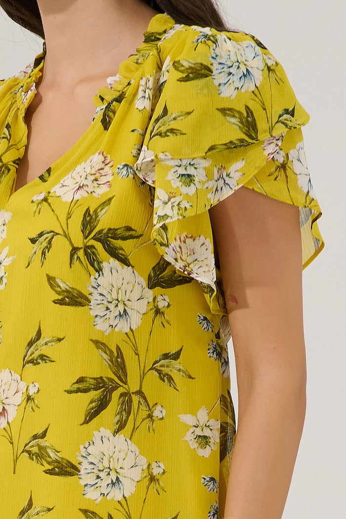 Montie Ruffle Blouse Verisa Floral