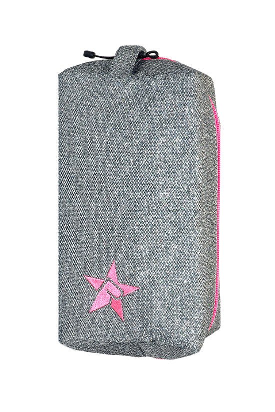 Moonstruck Rebel Makeup Bag with Pink Zipper