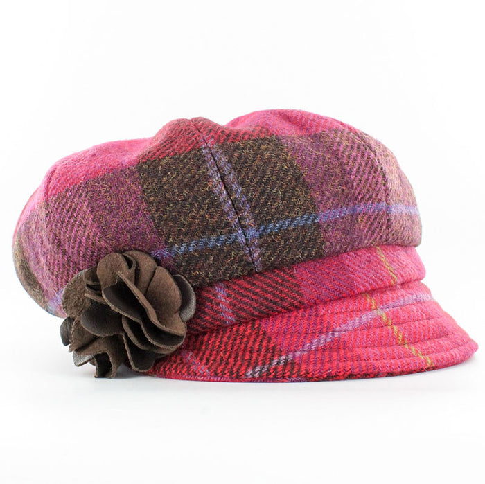 Red Browns and Deep Pink Overchecks with Green and Blue - Mucros Weavers