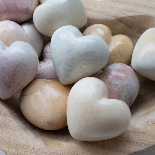Natural Soapstone Hearts - Adored A Lovely Boutique