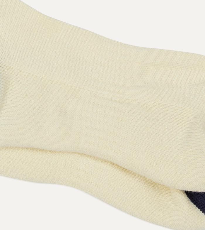 Navy, Red and Yellow Striped Sport Socks
