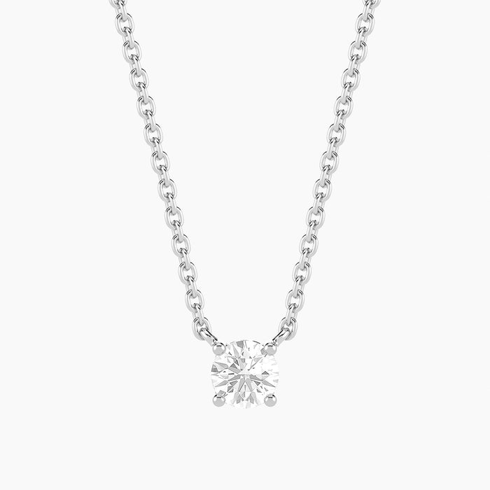 Necklace Round Lab-Grown 0.25 Ct Diamond Waterproof